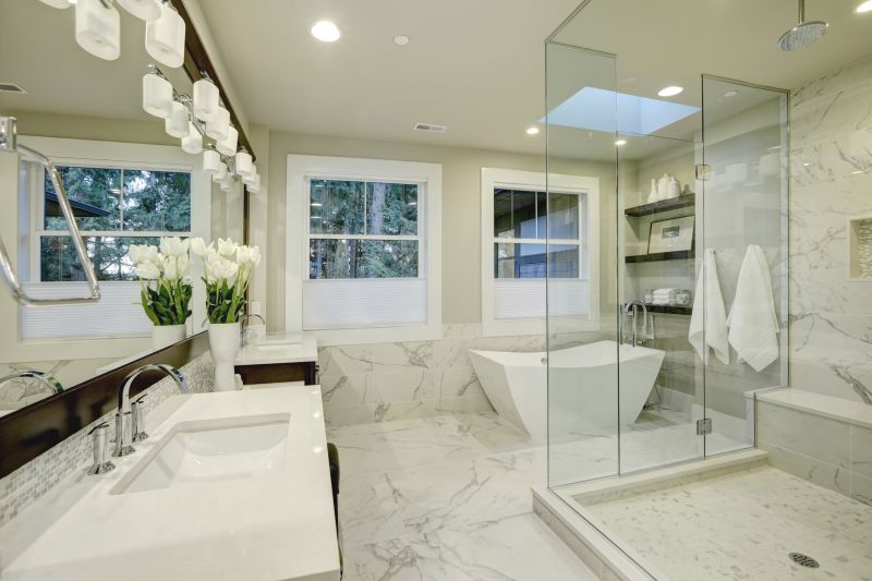 Luxurious Shower with Natural Stone